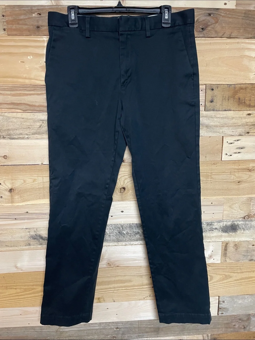 Banana Republic Aiden Slim Fit size 33x32 Black Dress Pants Straight Leg